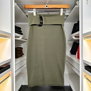 New Bebe Extra Slim Pencil Skirt Midi Knit Skirt SZ XXS Office Siren Date Night